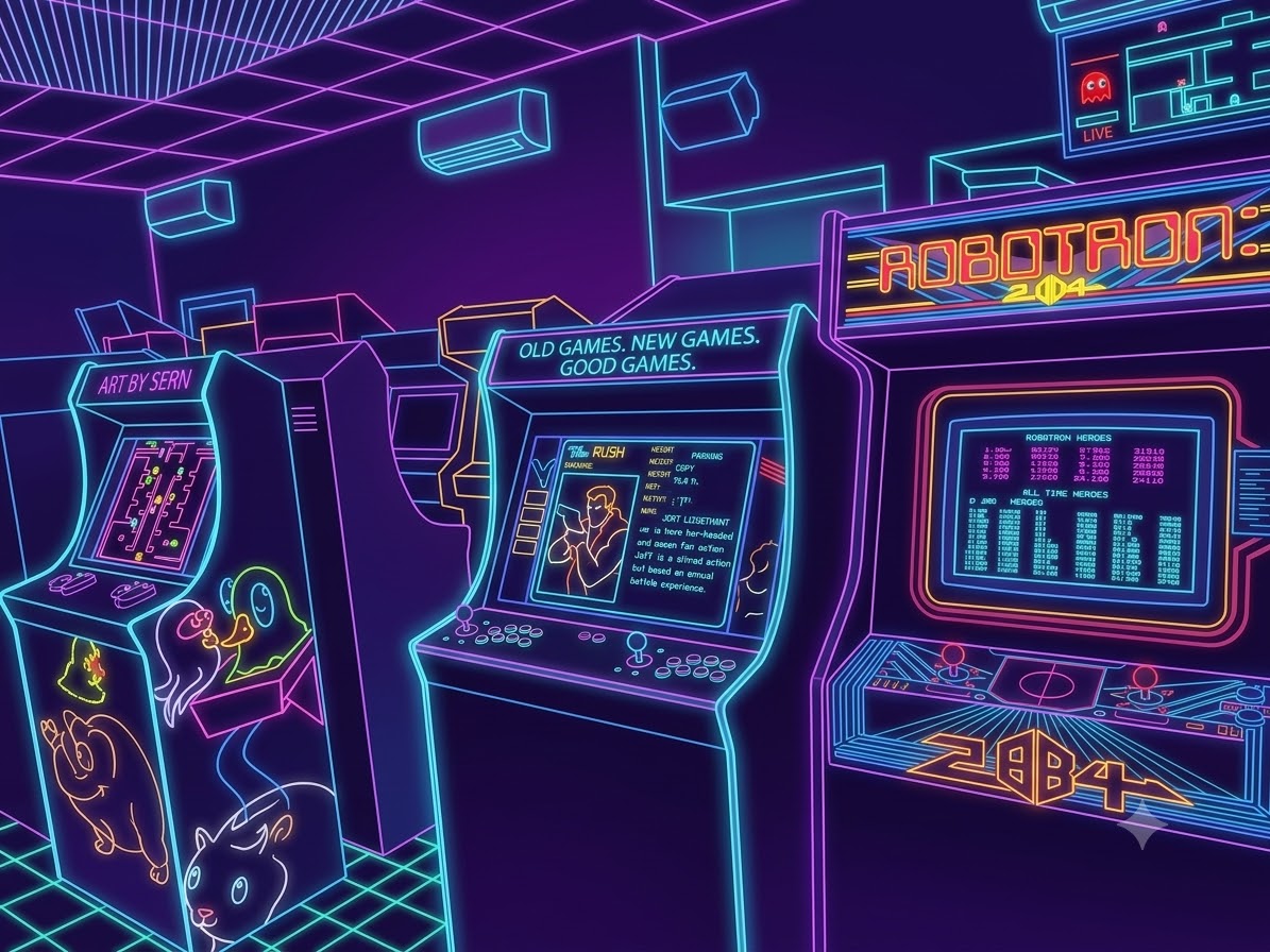 The Pixel Lab Arcade Interior